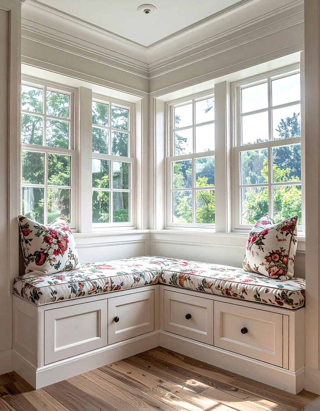 Traditional Window Seat Storage - 30 living room window seat storage