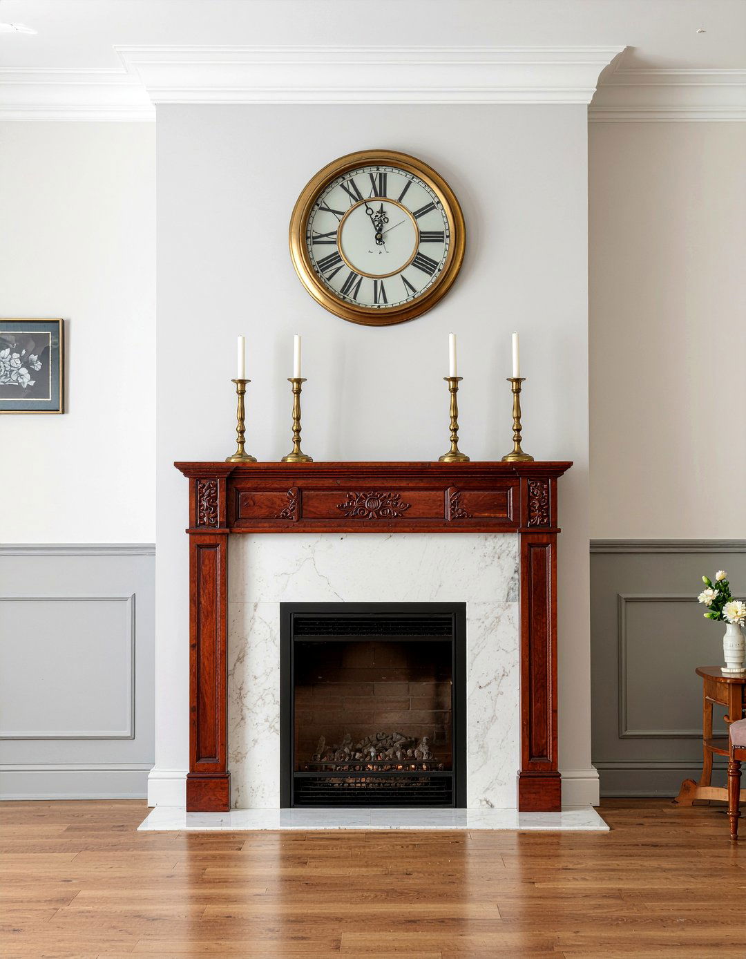 Traditional Wood Mantel - 30 bedroom fireplace mantels