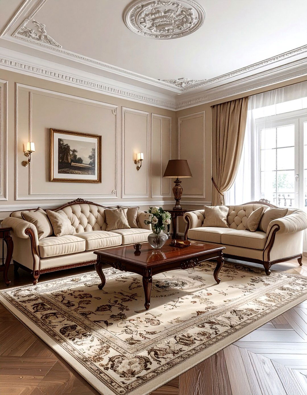 Traditional beige living room - 30 beige living room decor ideas