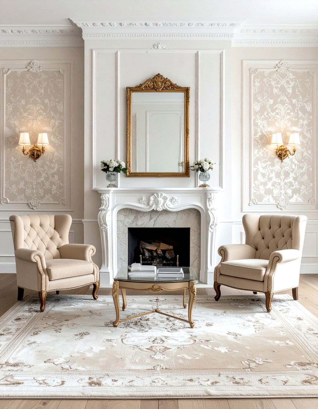 Traditional beige living room - 30 beige and white living room ideas