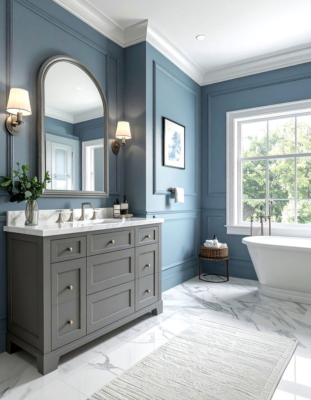 Traditional blue and gray bathroom - 30 blue and gray bathroom ideas