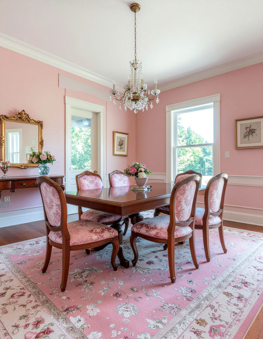 Traditional blush pink dining room - 30 blush pink dining room ideas