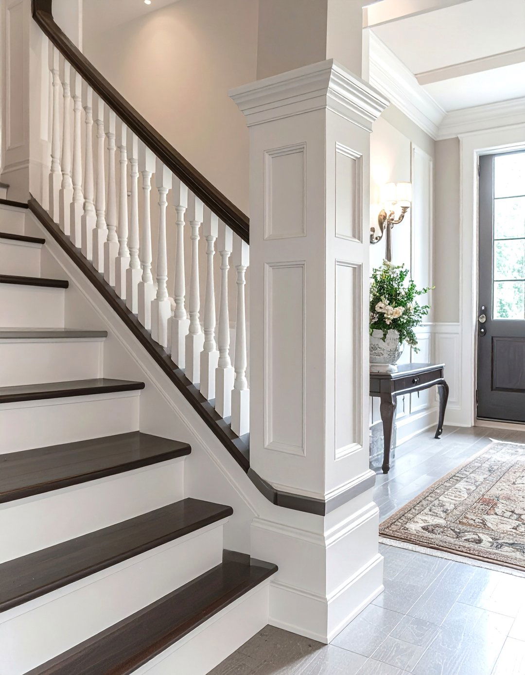 Traditional box newel post - 30 stair railing ideas