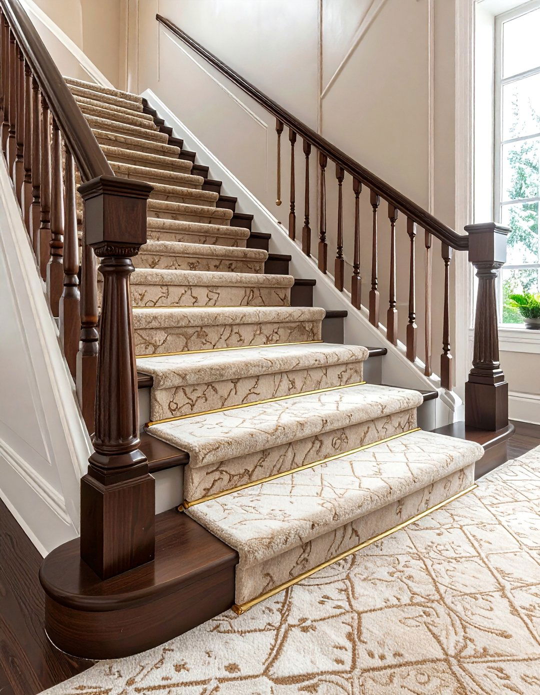 Traditional carpeted stairs - 30 stairway decor ideas