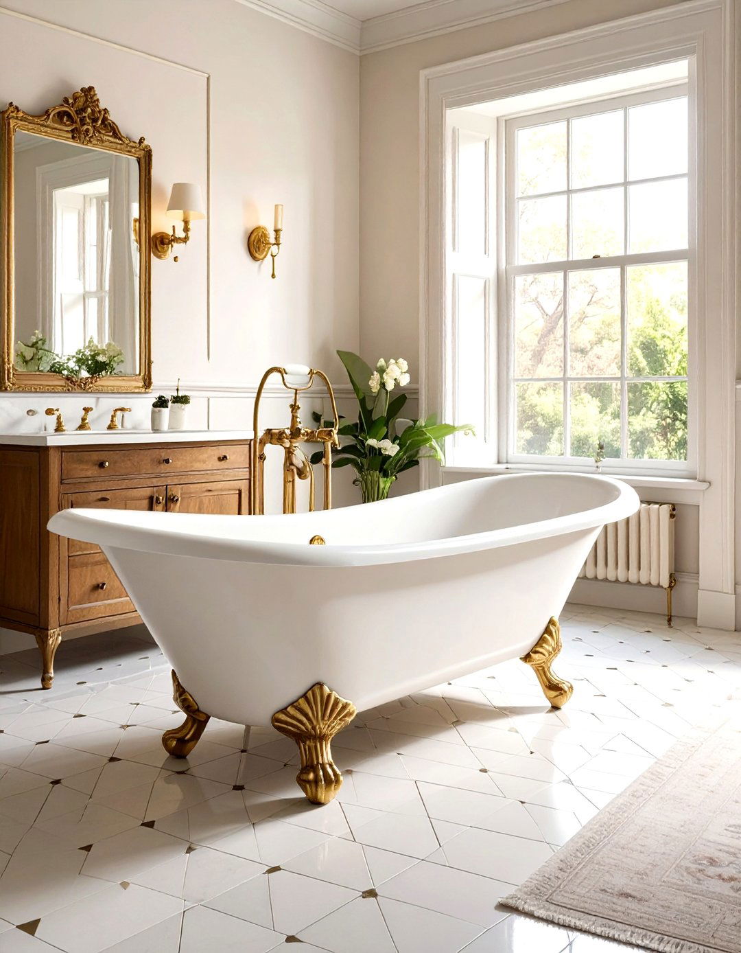 Traditional clawfoot tub bathroom - 30 Waterworks bathroom ideas