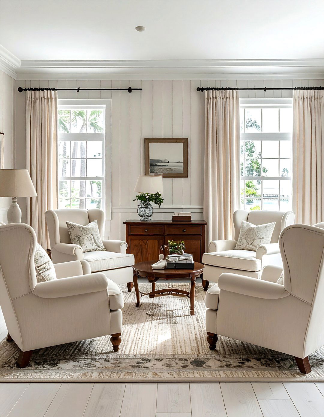 Traditional coastal living room - 30 coastal cream living room ideas
