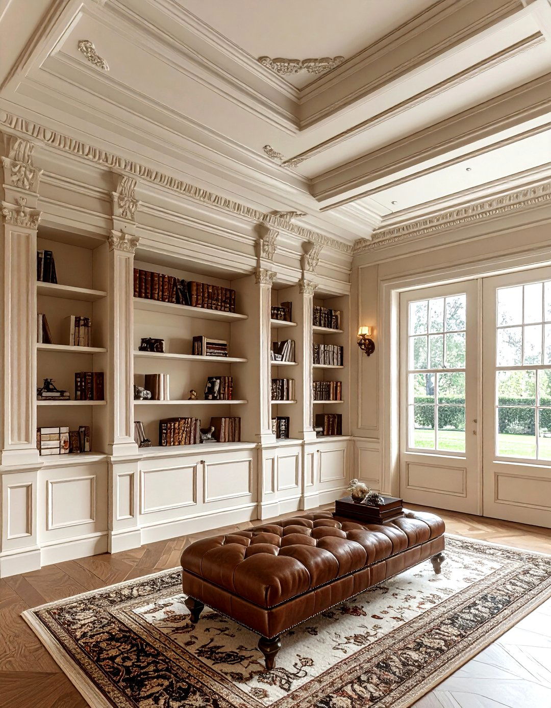 Traditional crown molding built ins - 30 living room built-in shelves