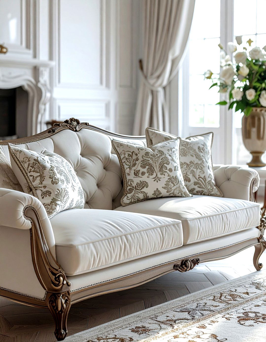 Traditional damask pillow styling - 30 pillow mix ideas