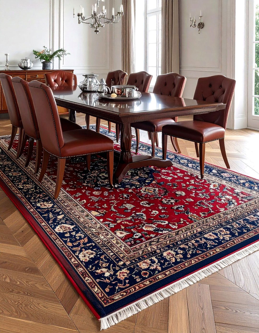 Traditional dining room vintage rug - 30 vintage rug dining room ideas