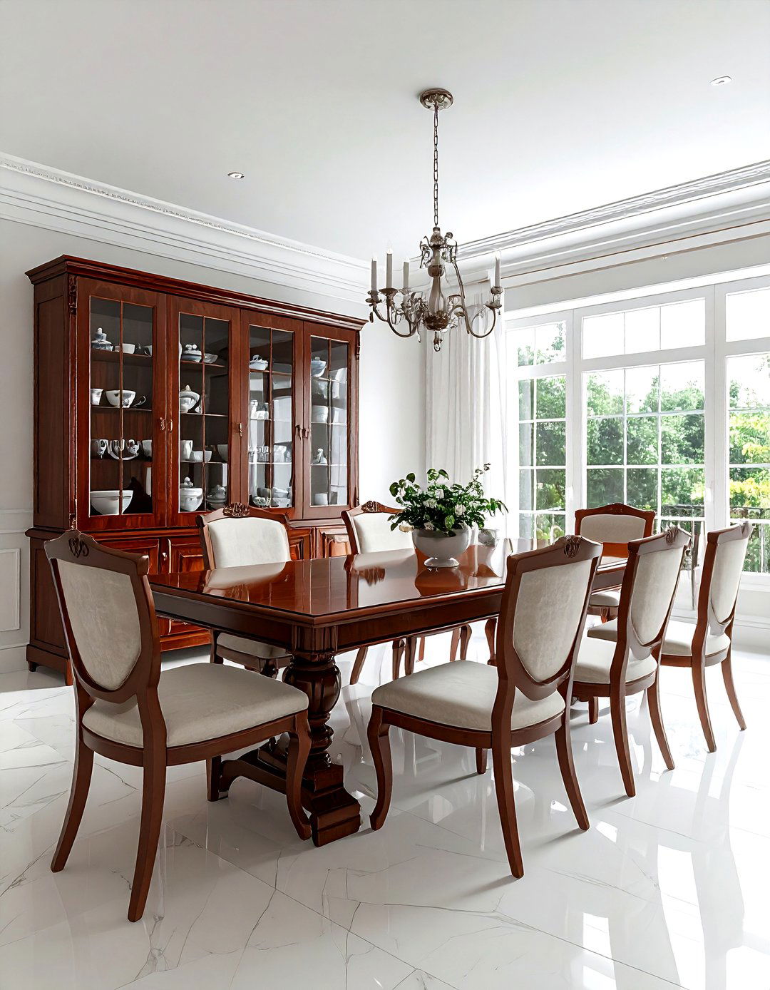 Traditional dining room with china cabinet - 30 dining room arrangement ideas