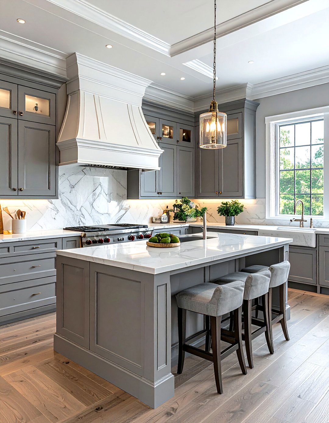 Traditional gray and white kitchen - 30 gray and white kitchen ideas