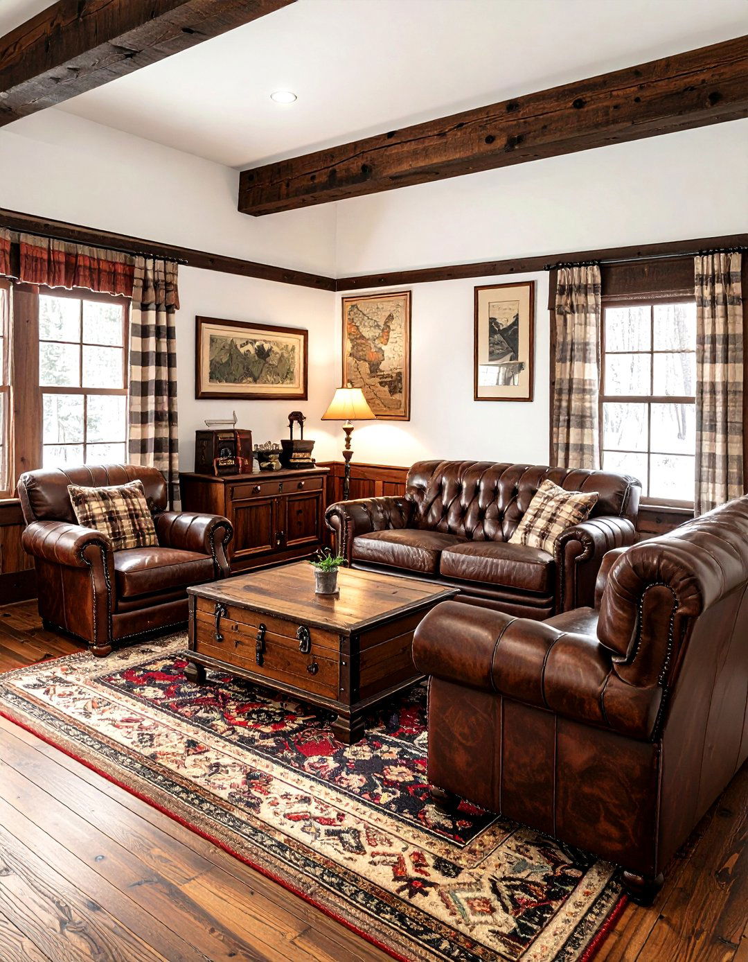 Traditional hunting lodge - 30 living room cabin furniture ideas
