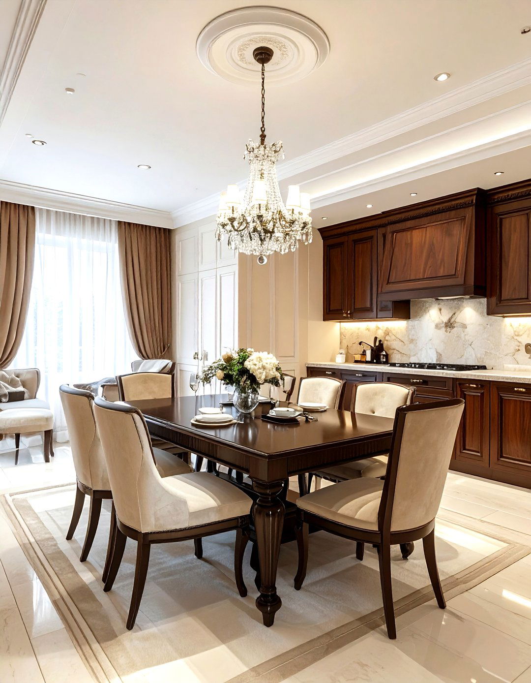 Traditional kitchen dining table - 30 kitchen dining combo ideas