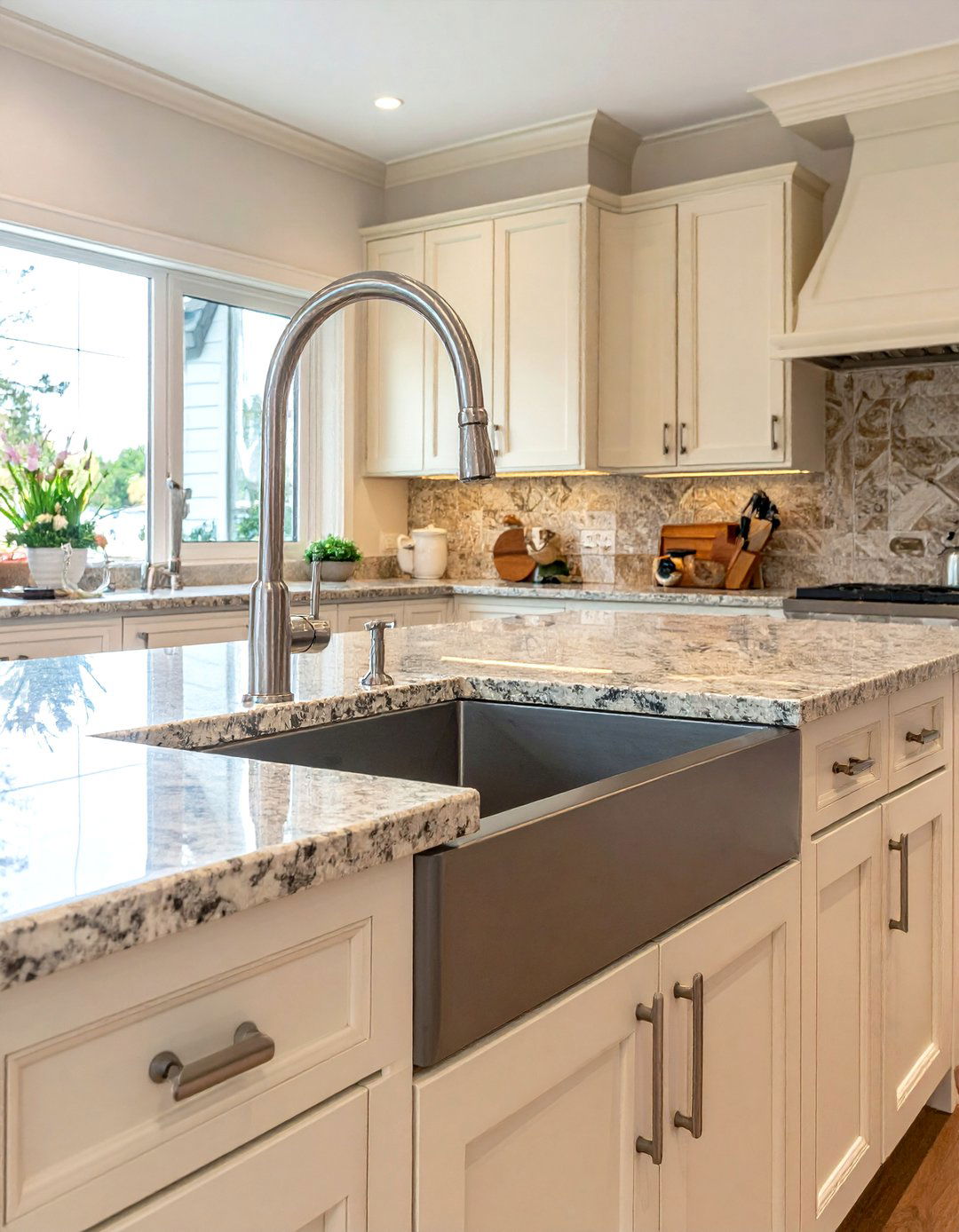 Traditional kitchen faucet - 30 brushed nickel faucet ideas