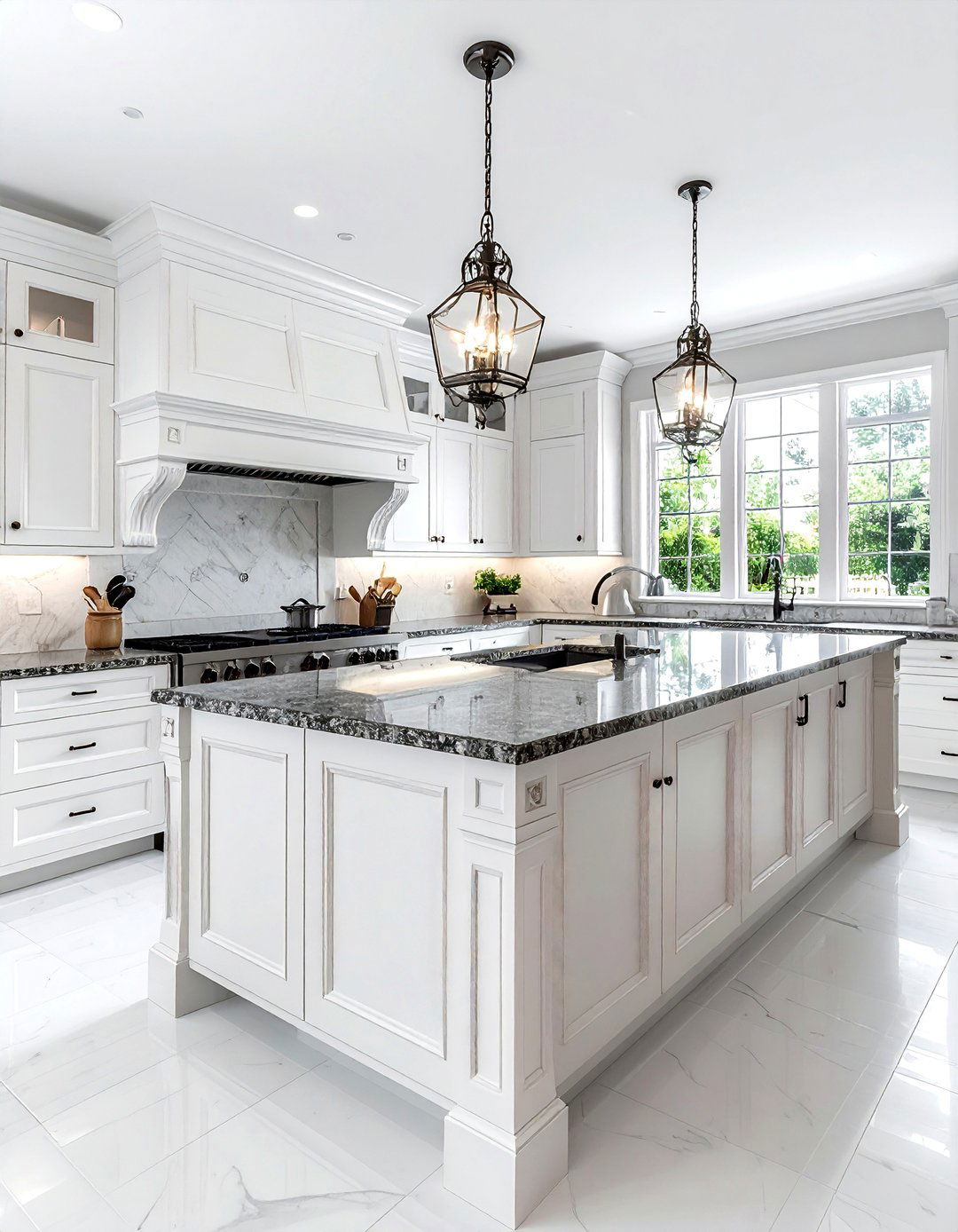 Traditional kitchen island - 30 spacious kitchen ideas