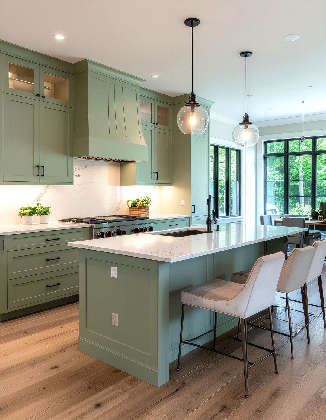 Traditional kitchen with modern shaker cabinets - 30 architect designed kitchen ideas