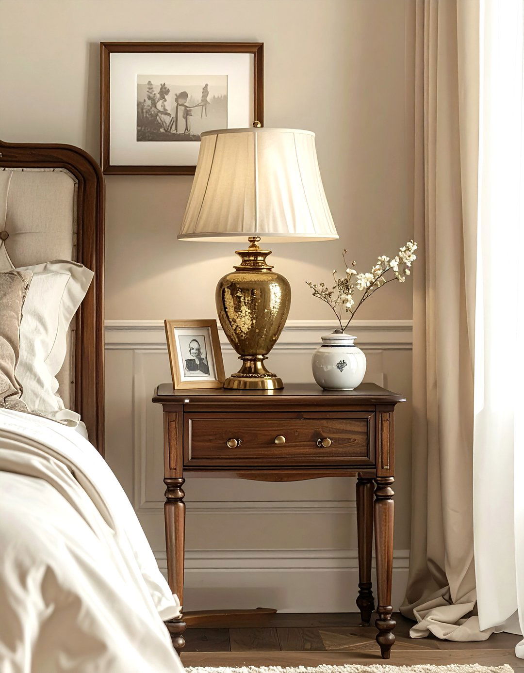 Traditional nightstand decor - 30 nightstand vignette ideas