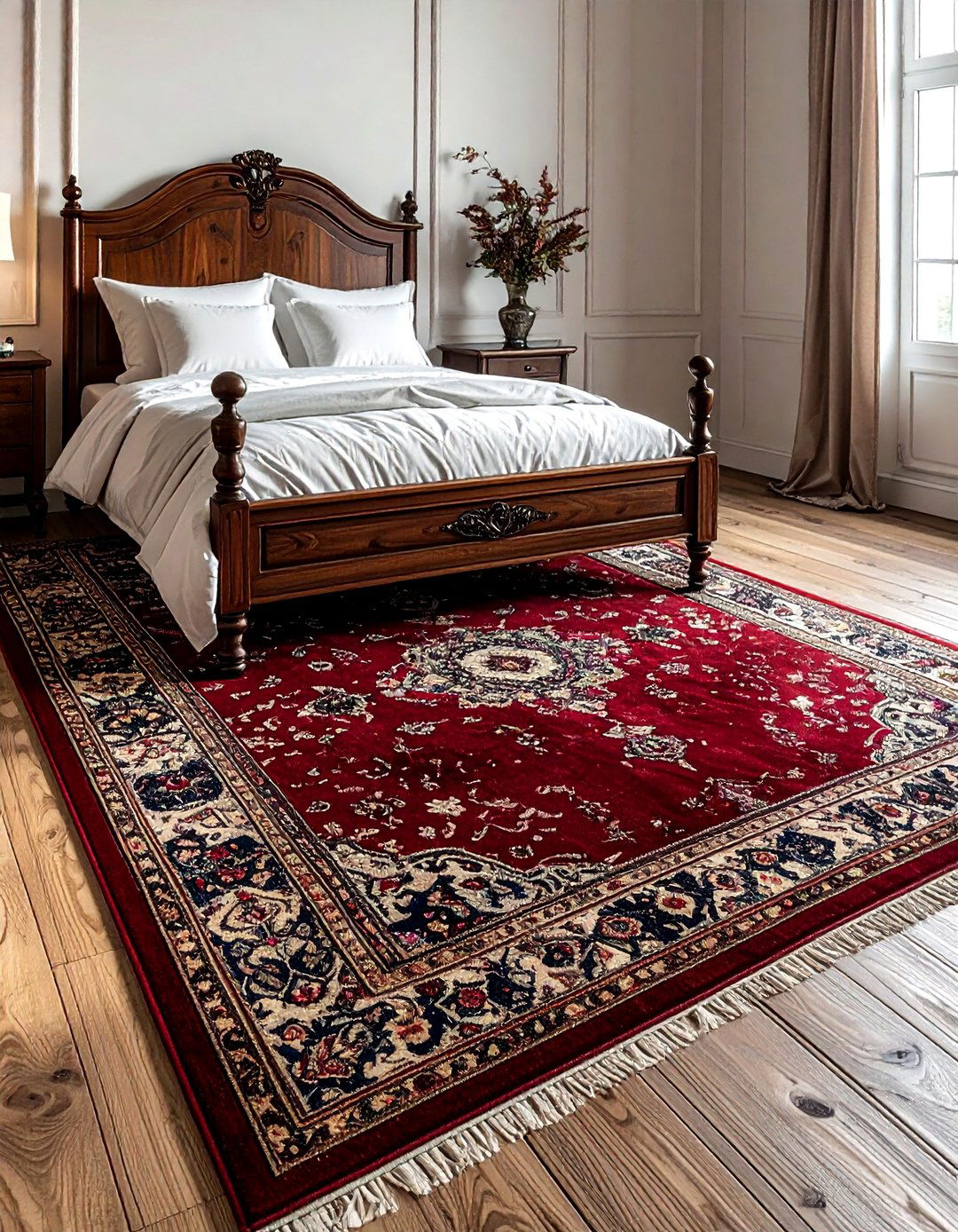 Traditional oriental rug - 30 bedroom rug ideas