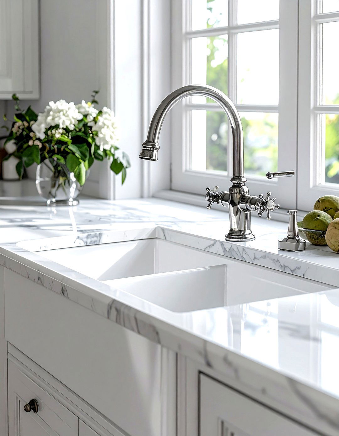 Traditional polished nickel kitchen faucet - 30 nickel kitchen faucet ideas