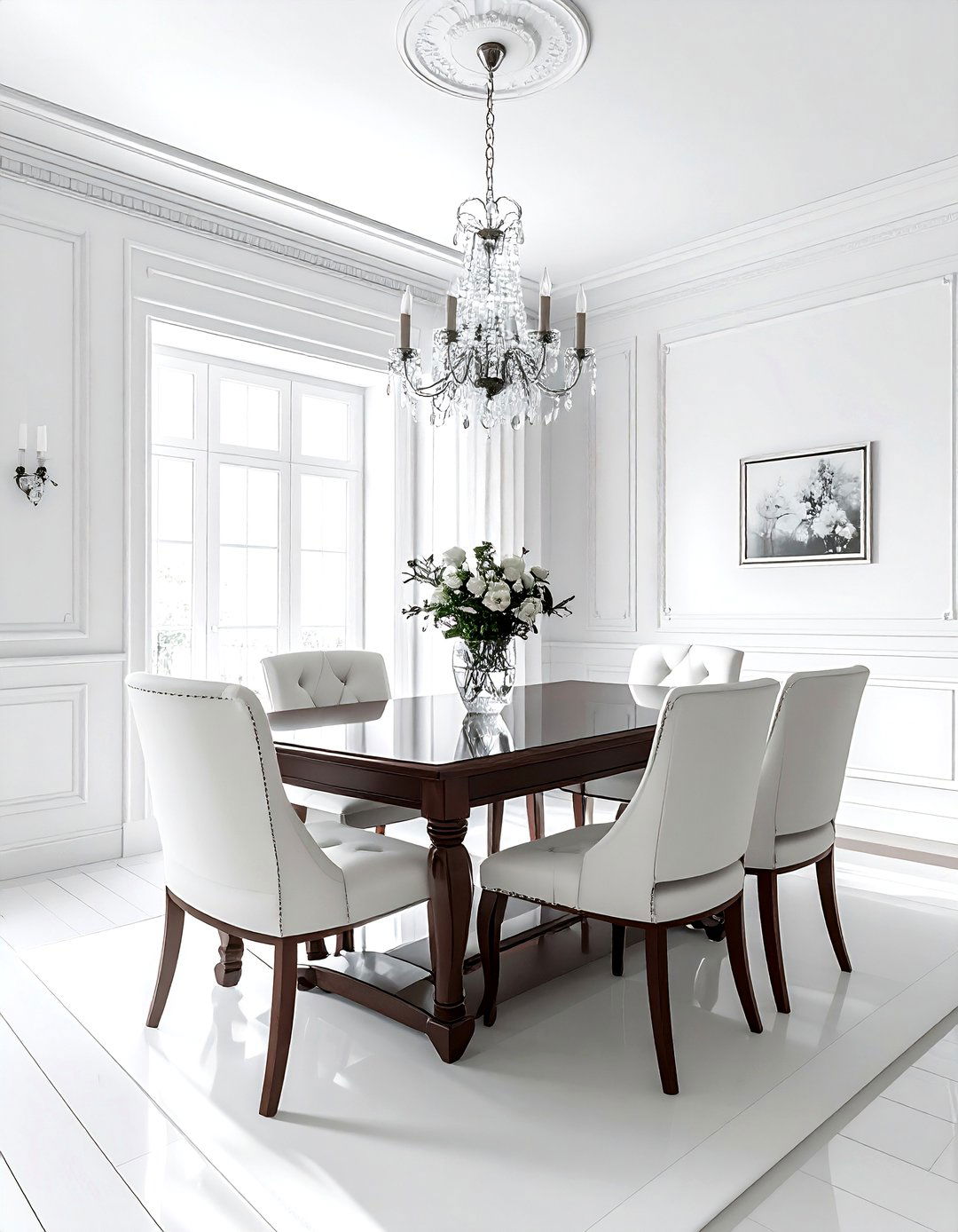 Traditional white dining room - 30 bright white dining room ideas