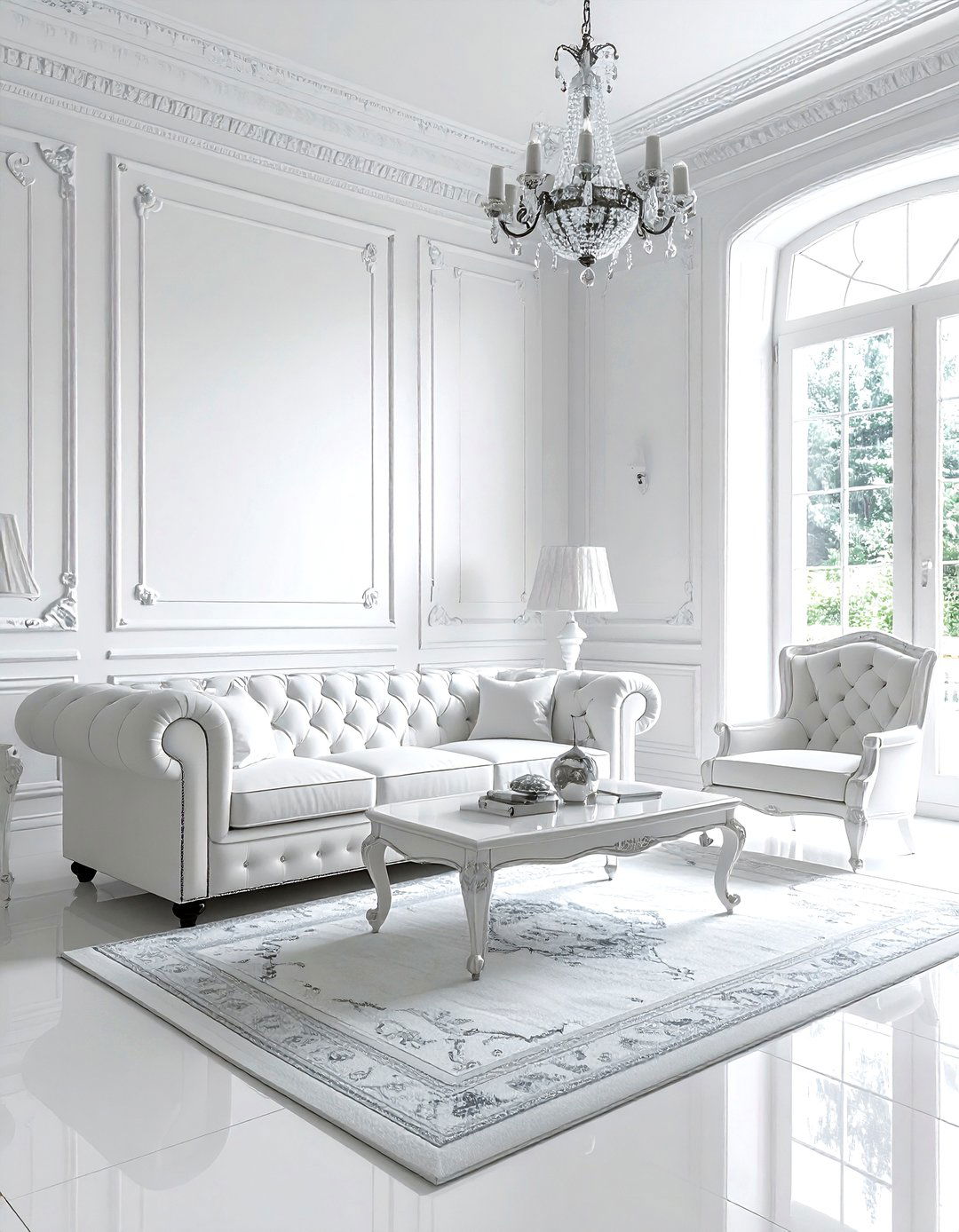 Traditional white living room - 30 white and white living room ideas