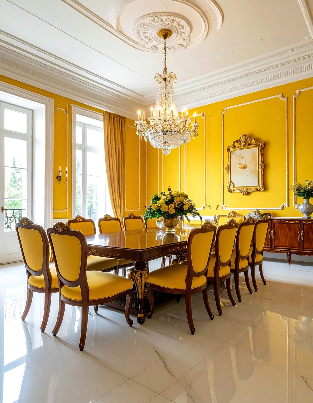 Traditional yellow dining room - 30 yellow dining room ideas