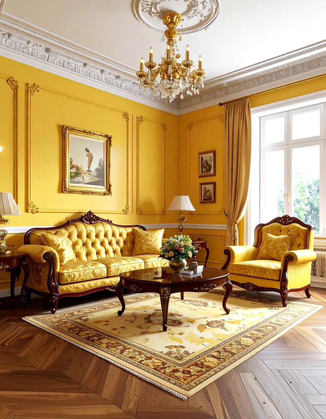 Traditional yellow living room - 30 yellow living room ideas