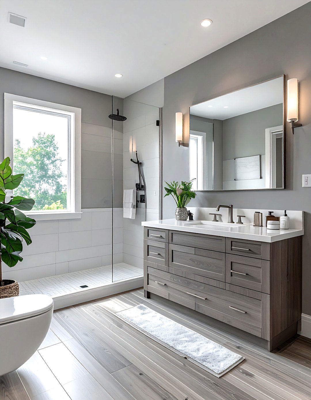 Transitional Bathroom - 30 bedroom to bathroom conversion ideas