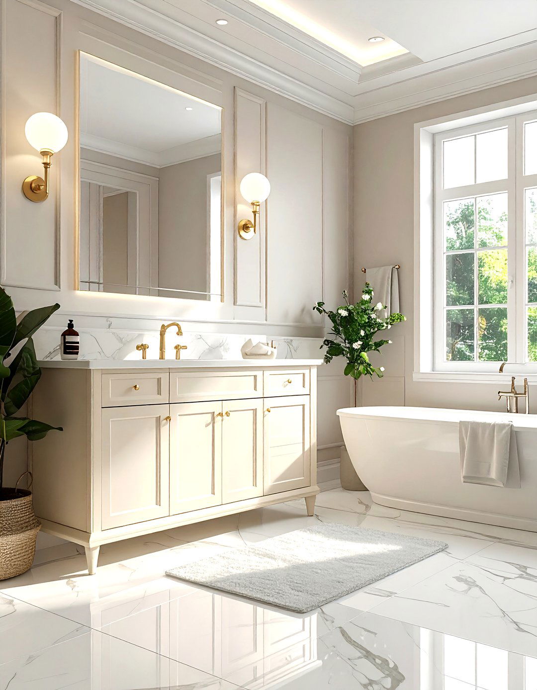 30 Cream and White Bathroom Ideas for a Fresh New Look