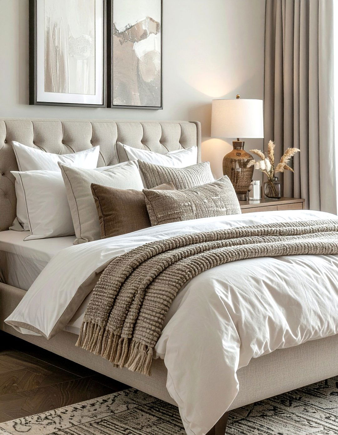 Transitional Bed Look - 30 pillow arrangement ideas