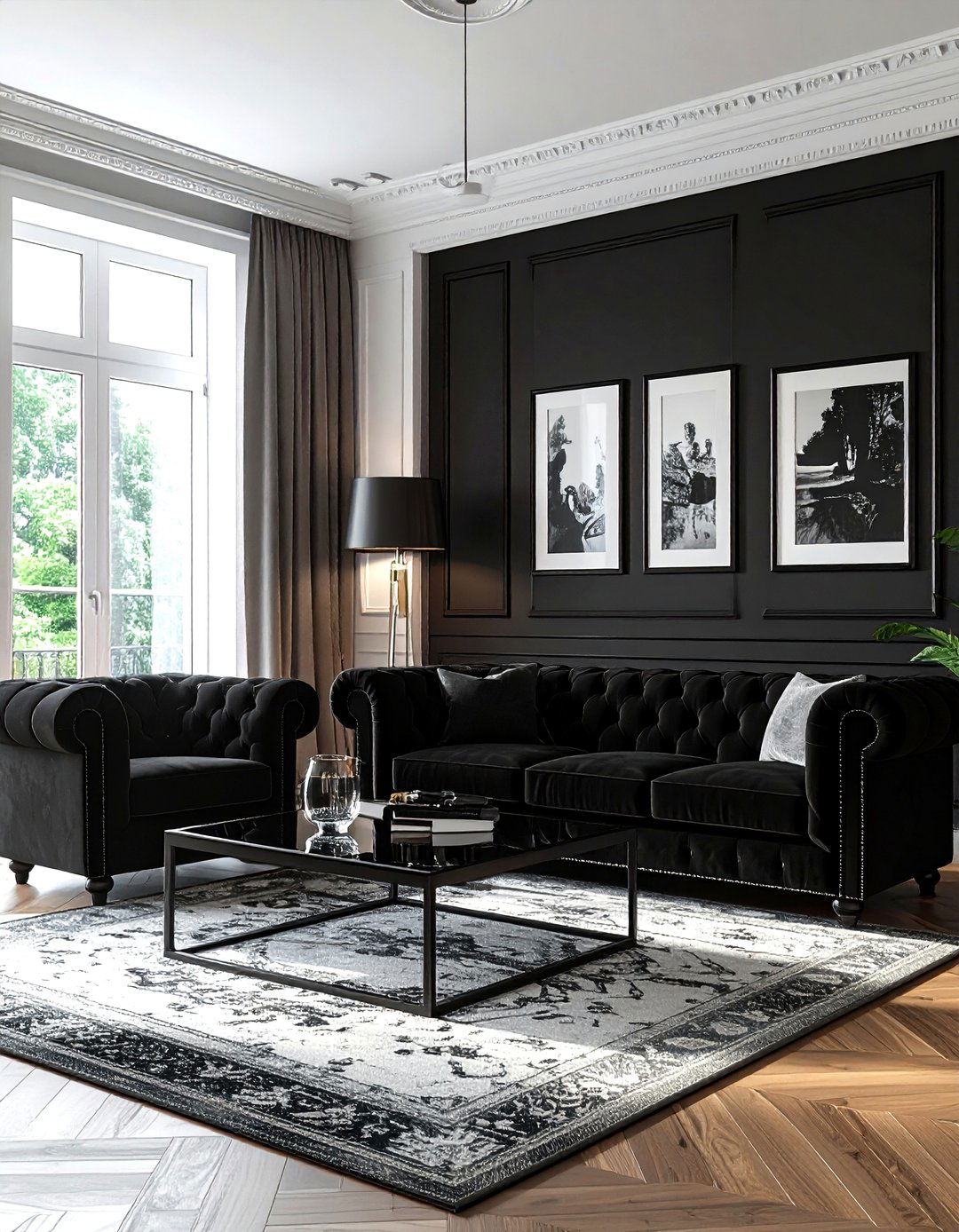 Transitional Black Living Room Furniture - 30 black living room furniture ideas