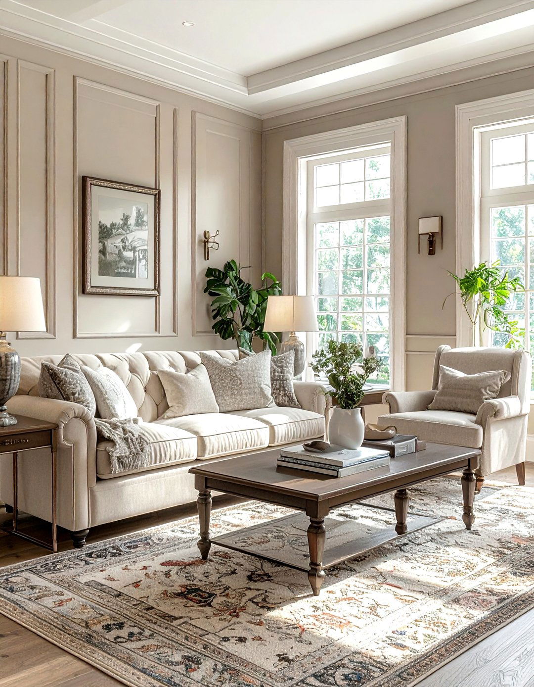 Transitional Board And Batten - 30 living room board and batten ideas