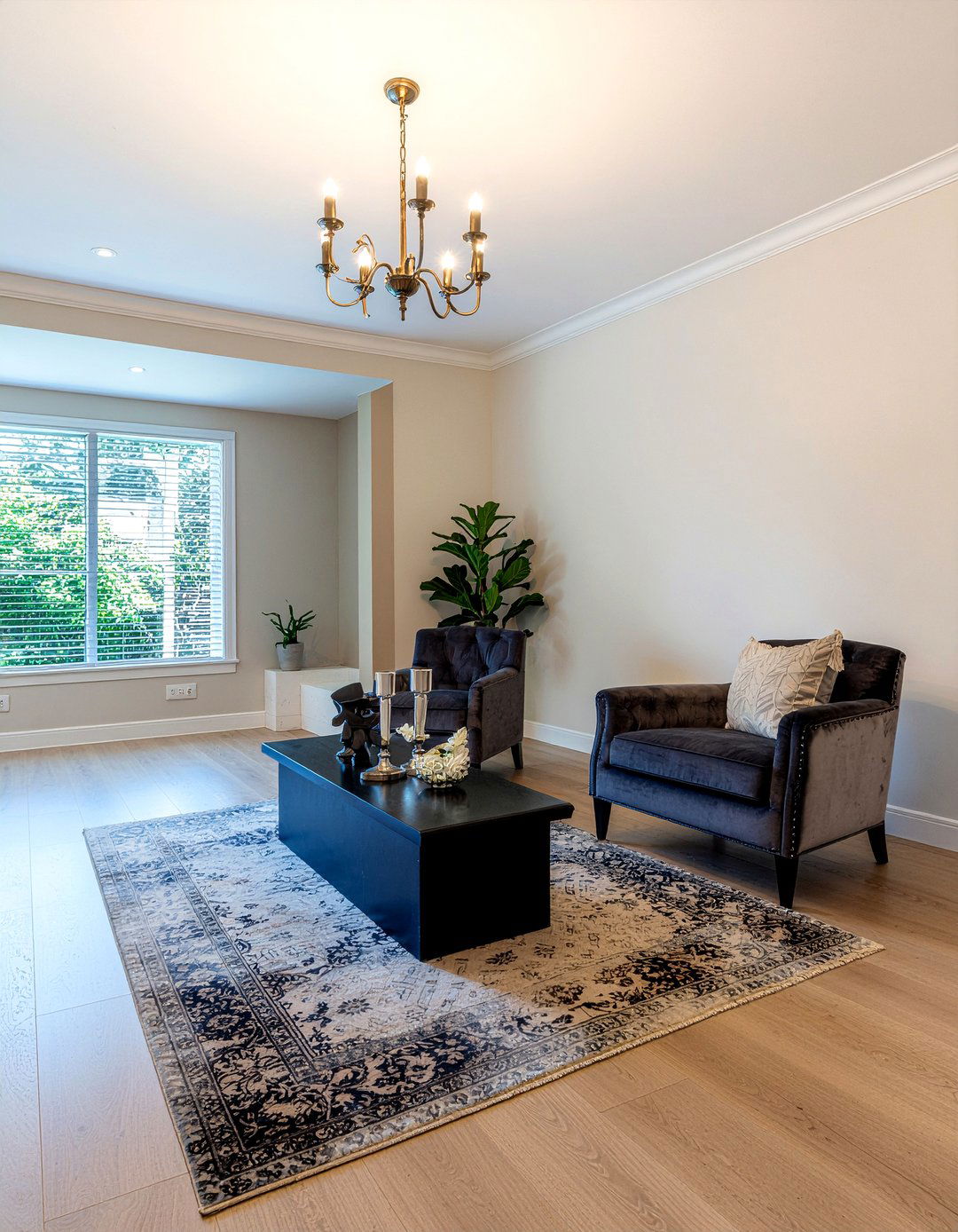 Transitional Chandelier For Mixed Style Living Room - 30 living room chandelier sizing ideas