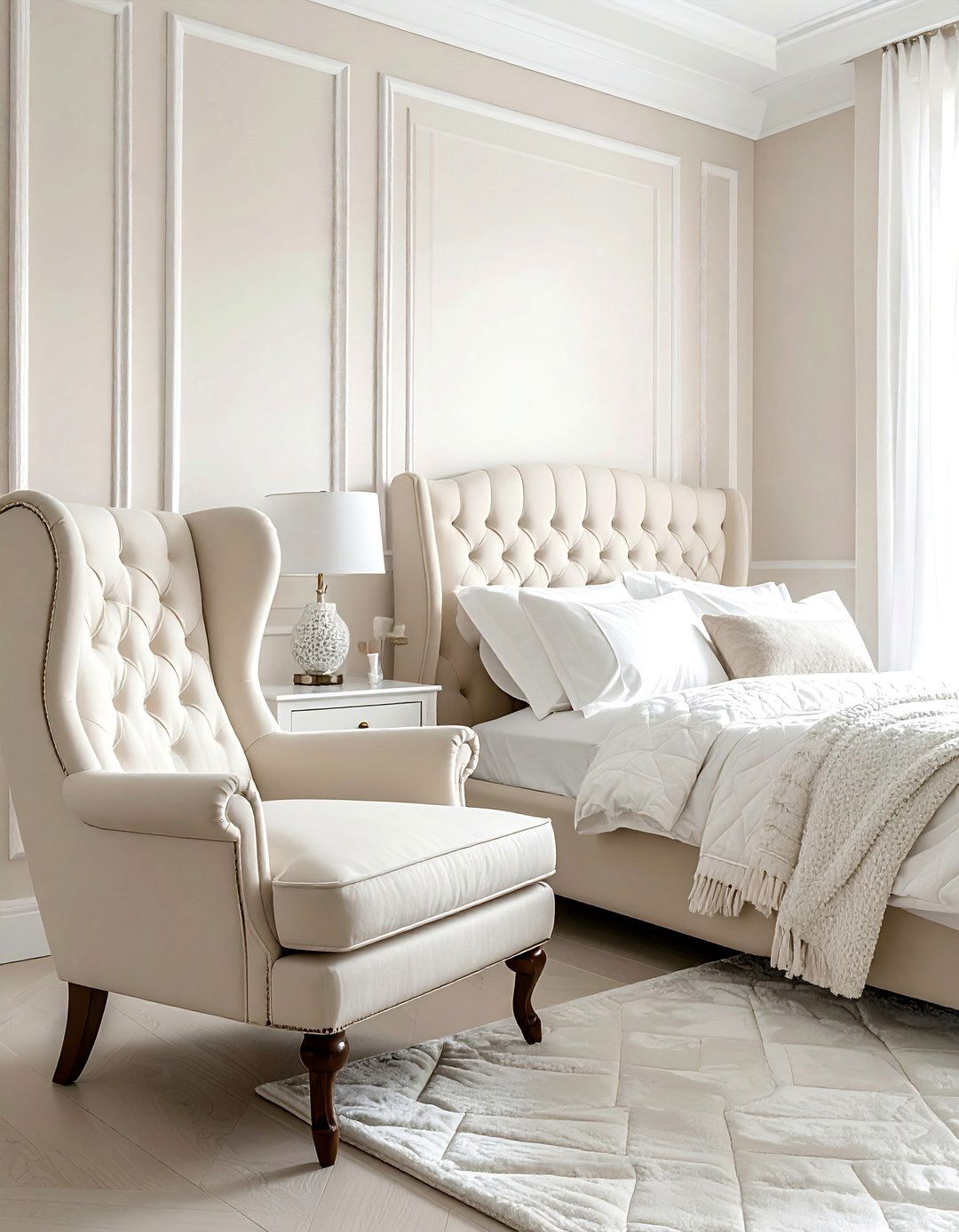 Transitional Cream And White Bedroom - 30 cream and white bedroom ideas