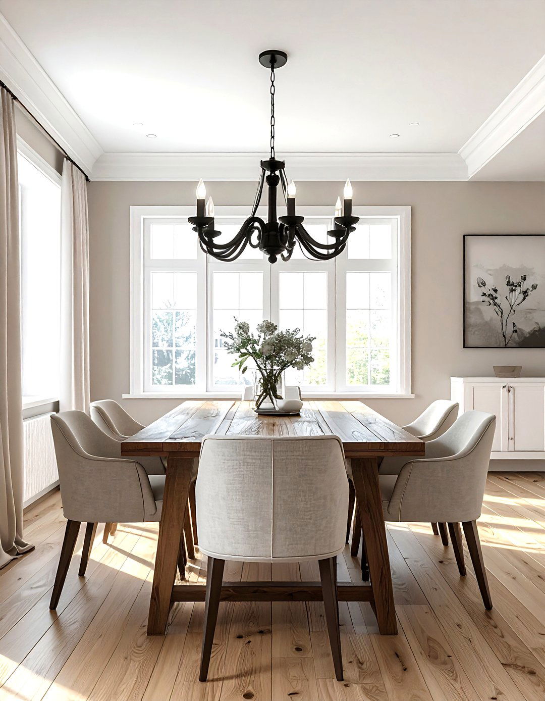 Transitional Dining Area - 30 dining room space planning ideas