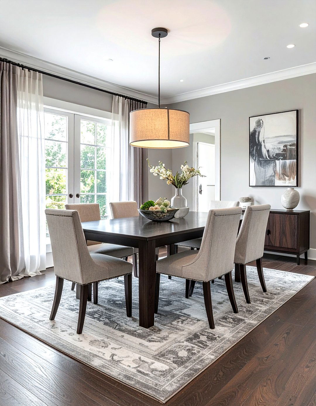 Transitional Dining Room - 30 layered dining room ideas