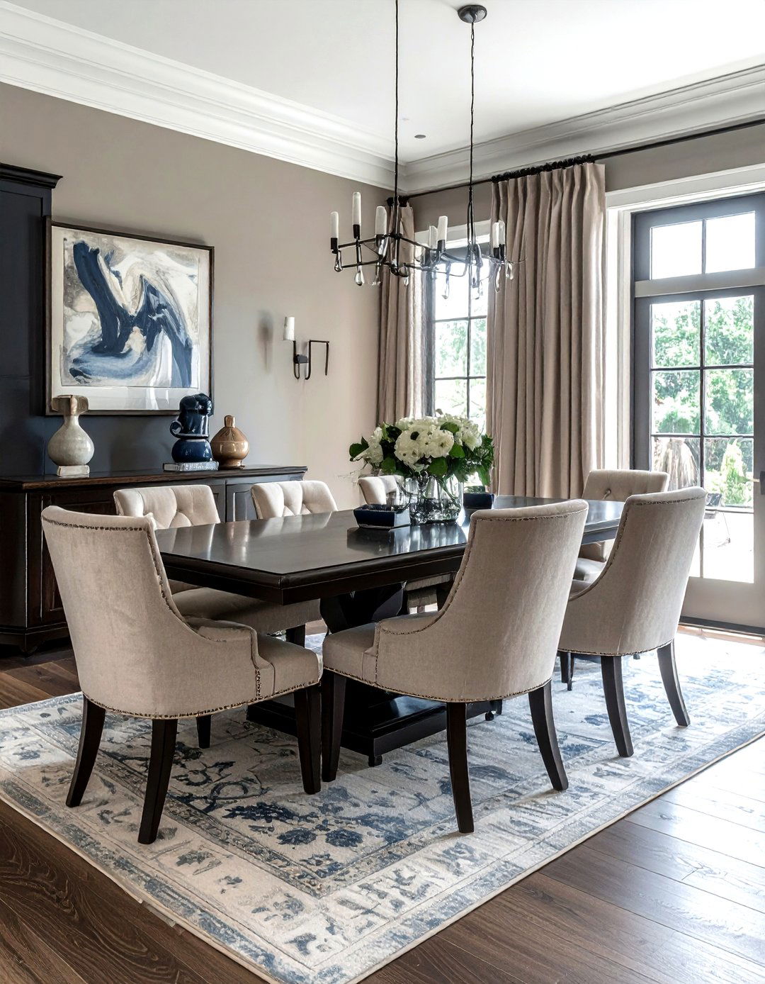 Transitional Dining Room Layout - 30 dining room floor plan ideas