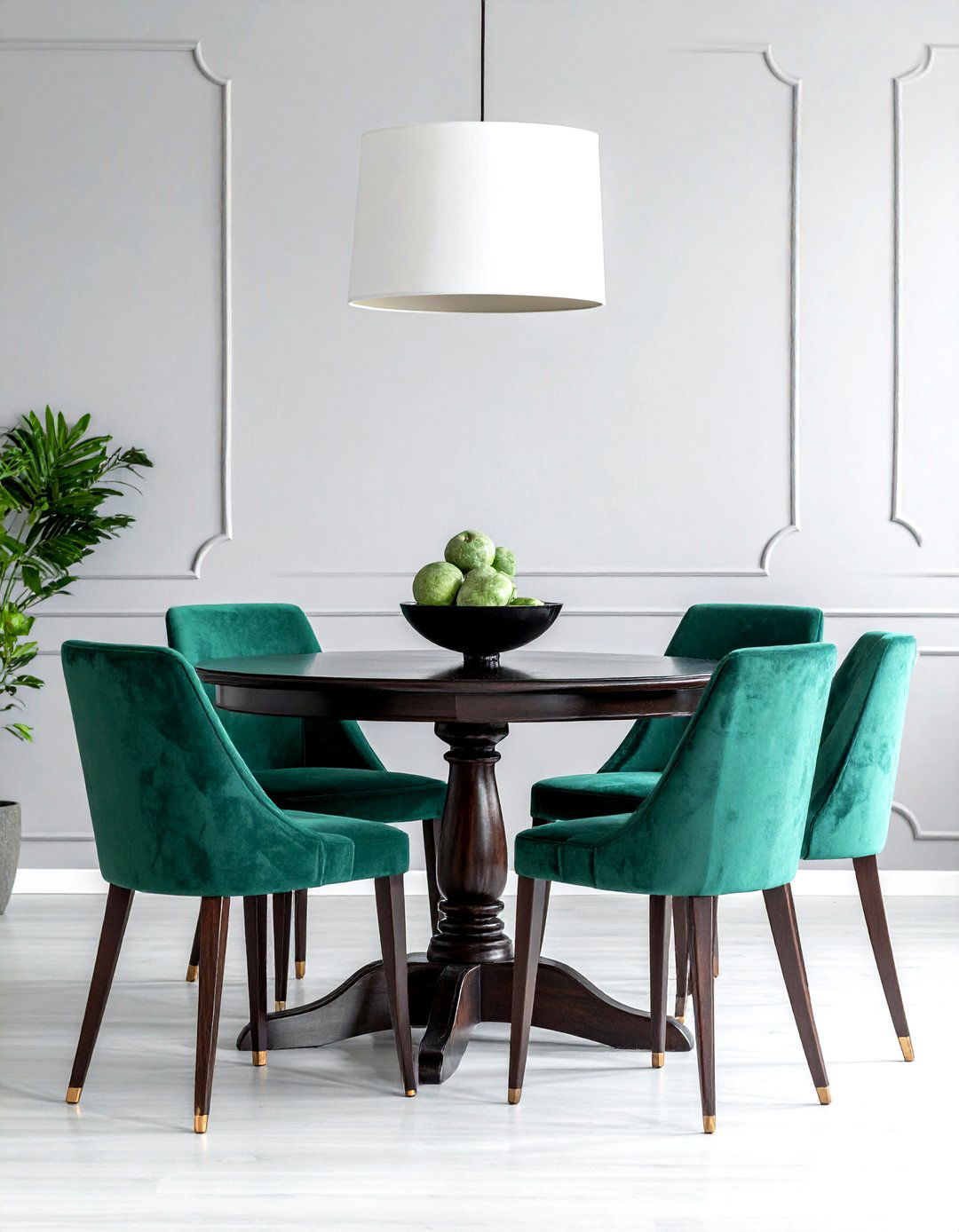 Transitional Emerald Green Dining Room - 30 emerald dining room decor ideas