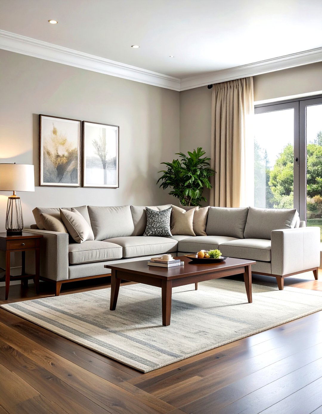 Transitional Gray And Beige Living Room - 30 gray living room furniture ideas