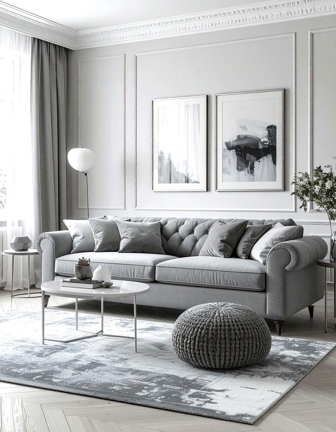 Transitional Grey And White Living Room - 30 grey and white living room ideas