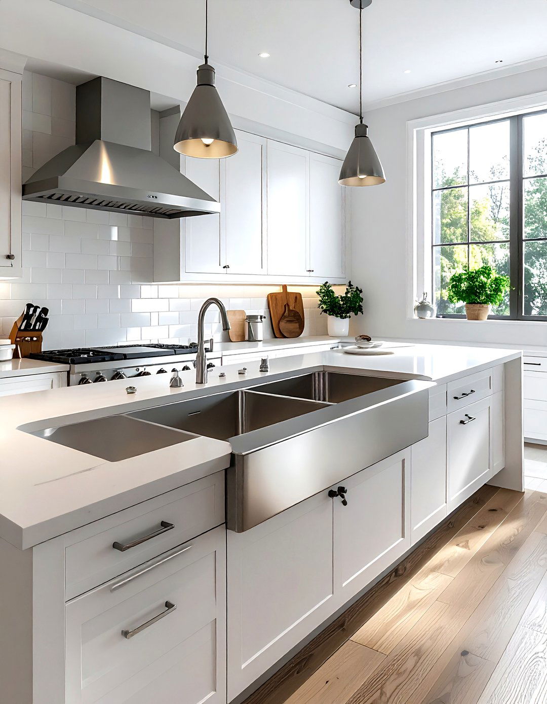 Transitional Kitchen Double Sink - 30 double bowl sink kitchen ideas