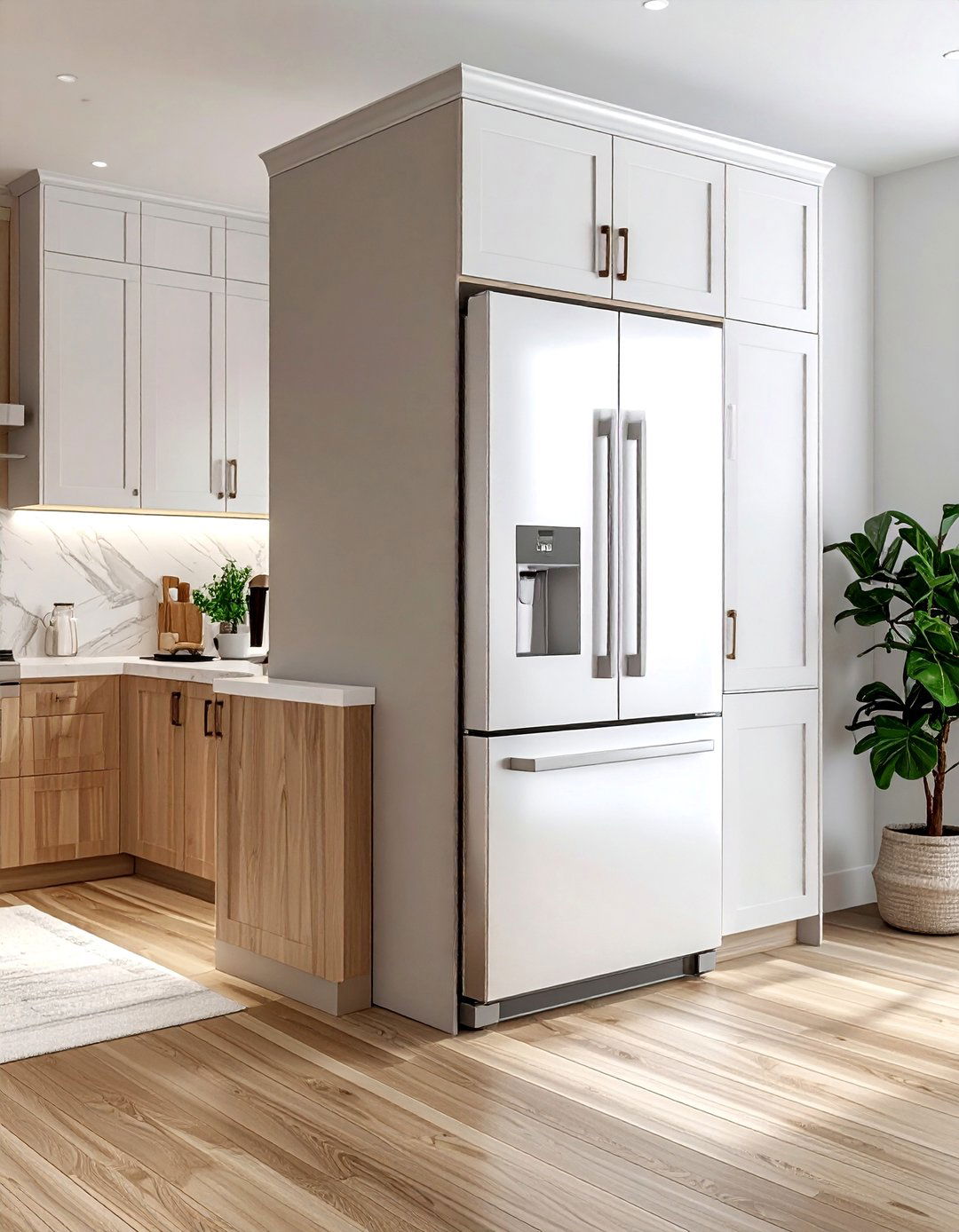 30 Sleek Built-in Refrigerator Kitchen Ideas for Style
