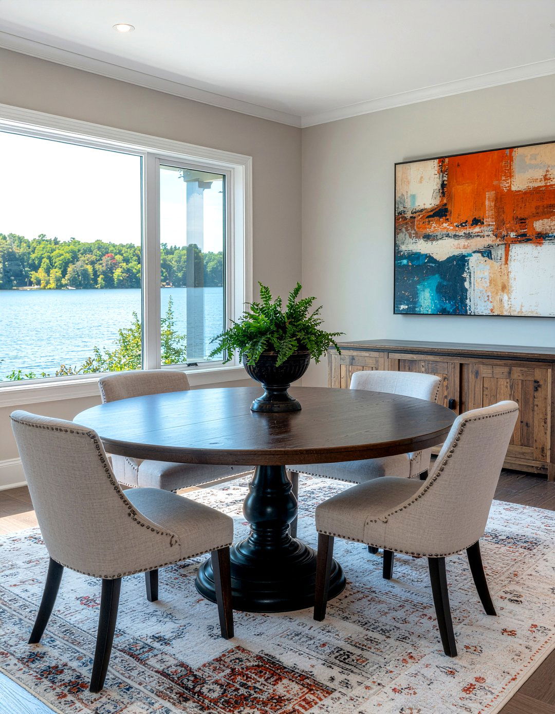 Transitional Lake House Dining - 30 lakeside dining room ideas