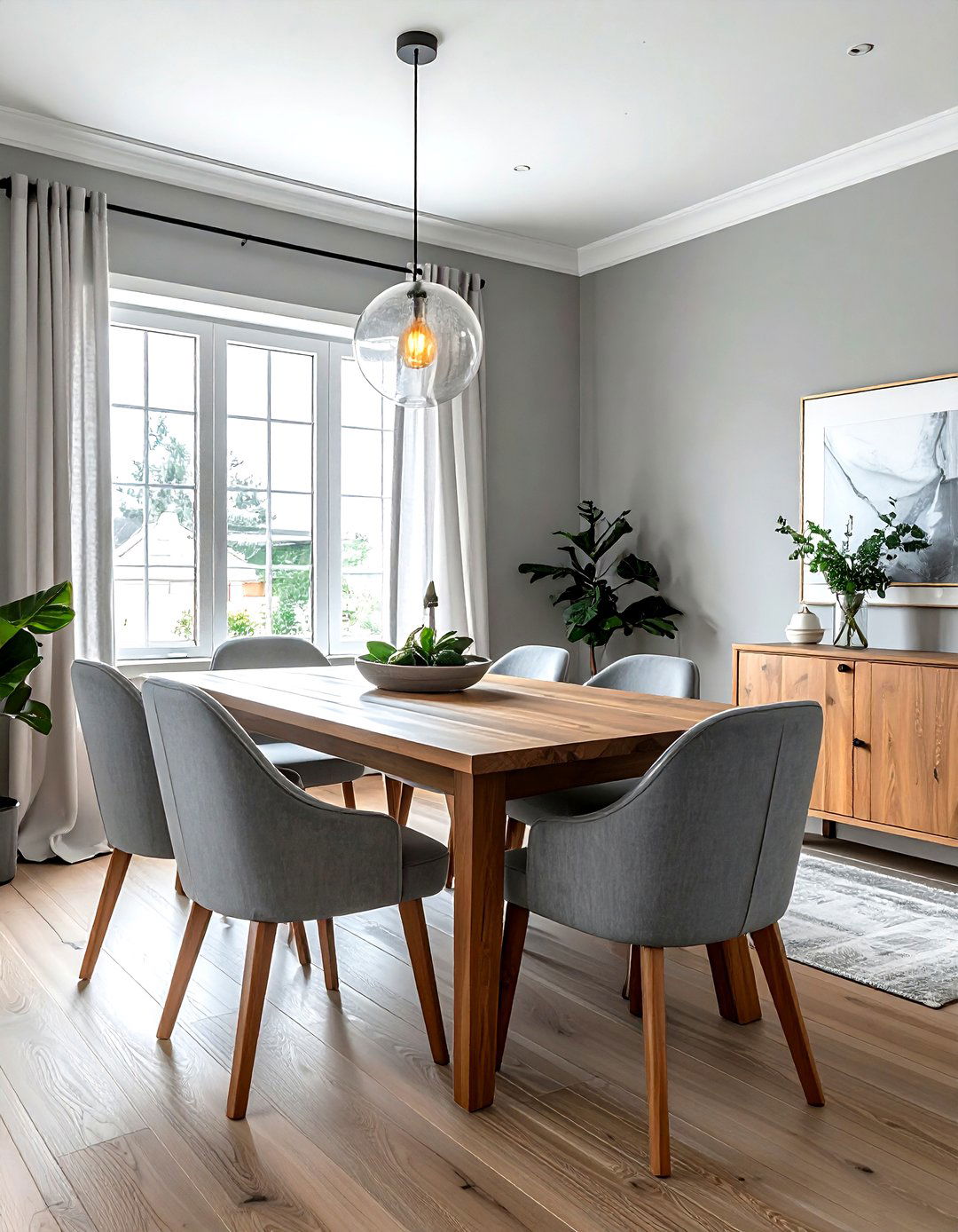 Transitional Light Gray Dining Room - 30 light gray dining room ideas