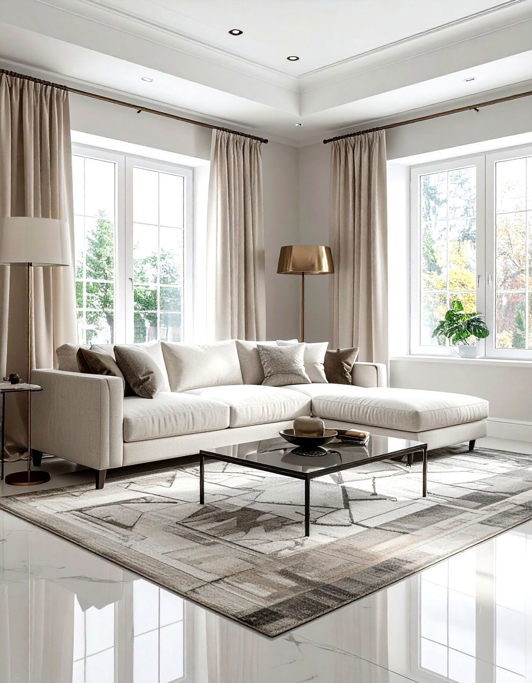 Transitional Living Room Layout - 30 living room furniture settings