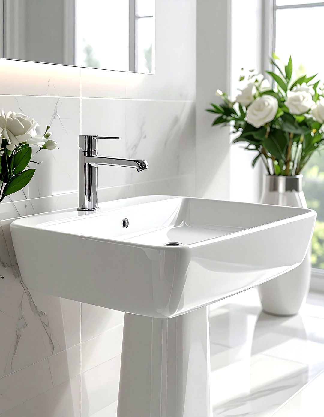 Transitional Pedestal Sink - 30 pedestal sink ideas