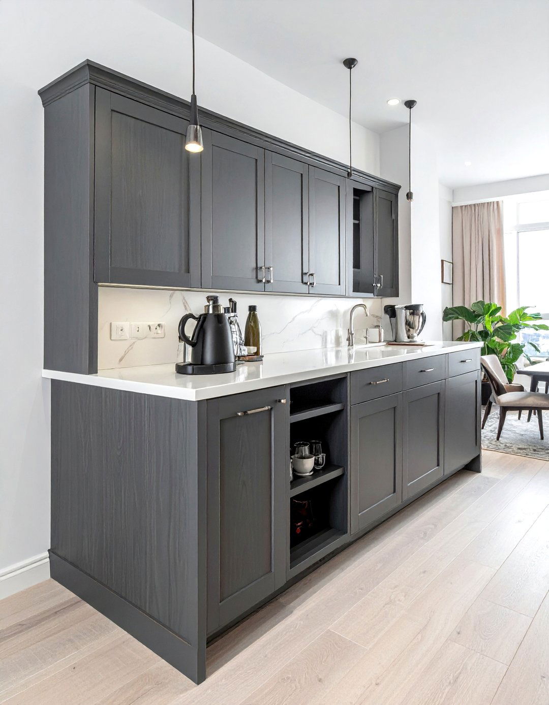 Transitional Style Drink Cabinet - 30 dining room drink station ideas