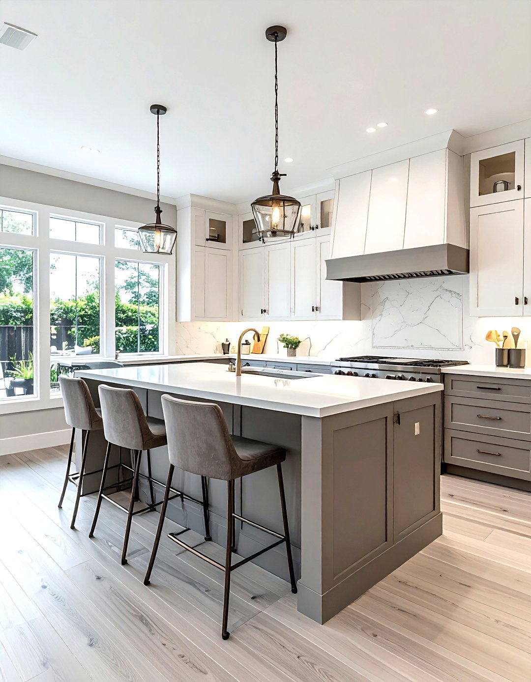 Transitional Taupe And White Kitchen - 30 taupe and white kitchen ideas