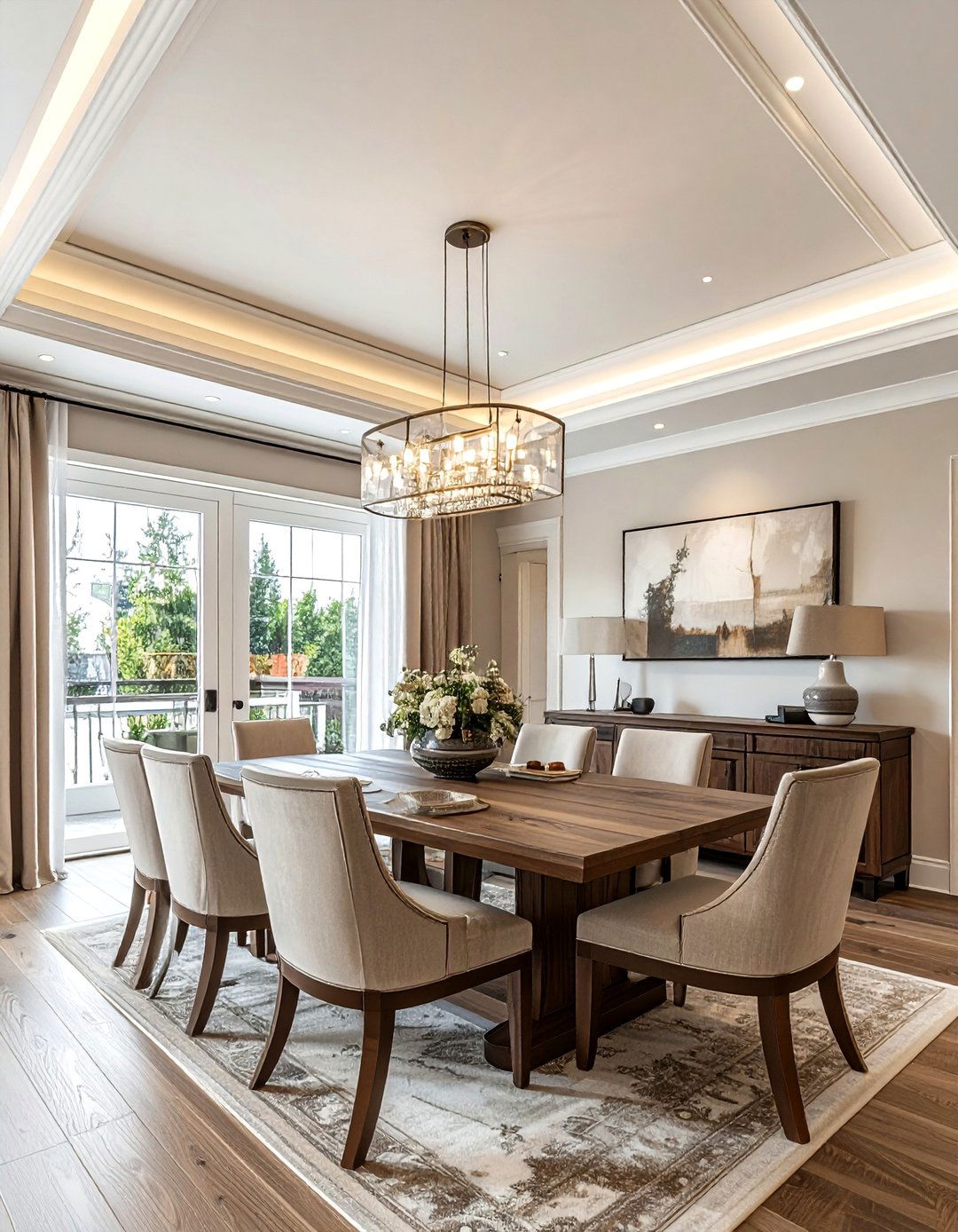 Transitional Tray Ceiling - 30 dining room tray ceiling ideas