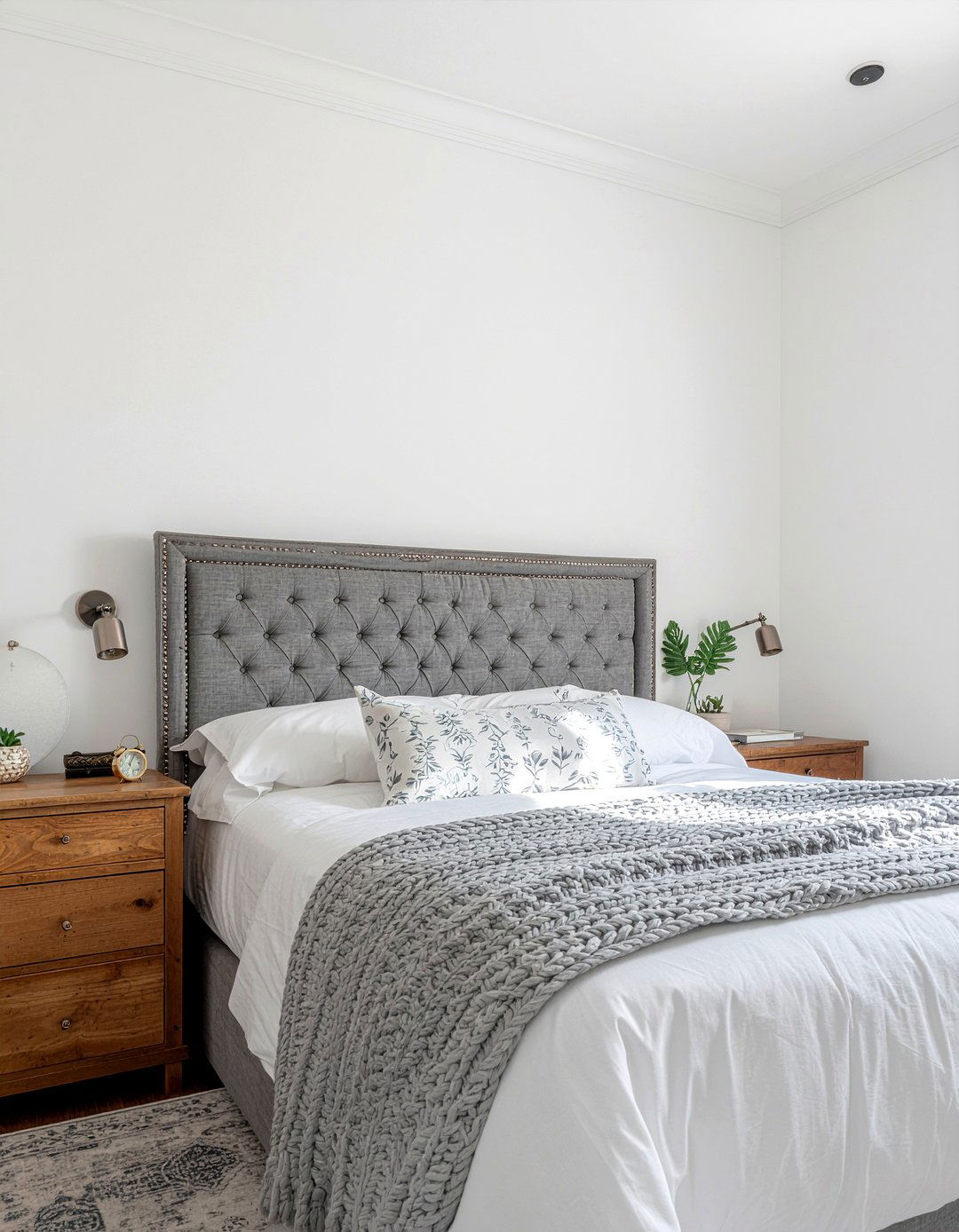 Transitional White Bedroom - 30 bedroom white walls